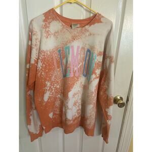 Clemson Orange Tie Dye Comfort Wash Sweatshirt‎ Size Large